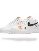 nike air force 1 sapatos cuir premium just do it white